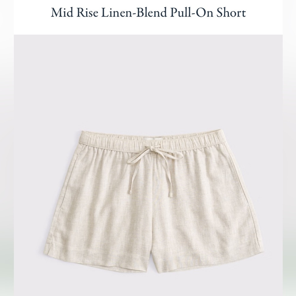 Abercrombie Linen Pull On Shorts Medium